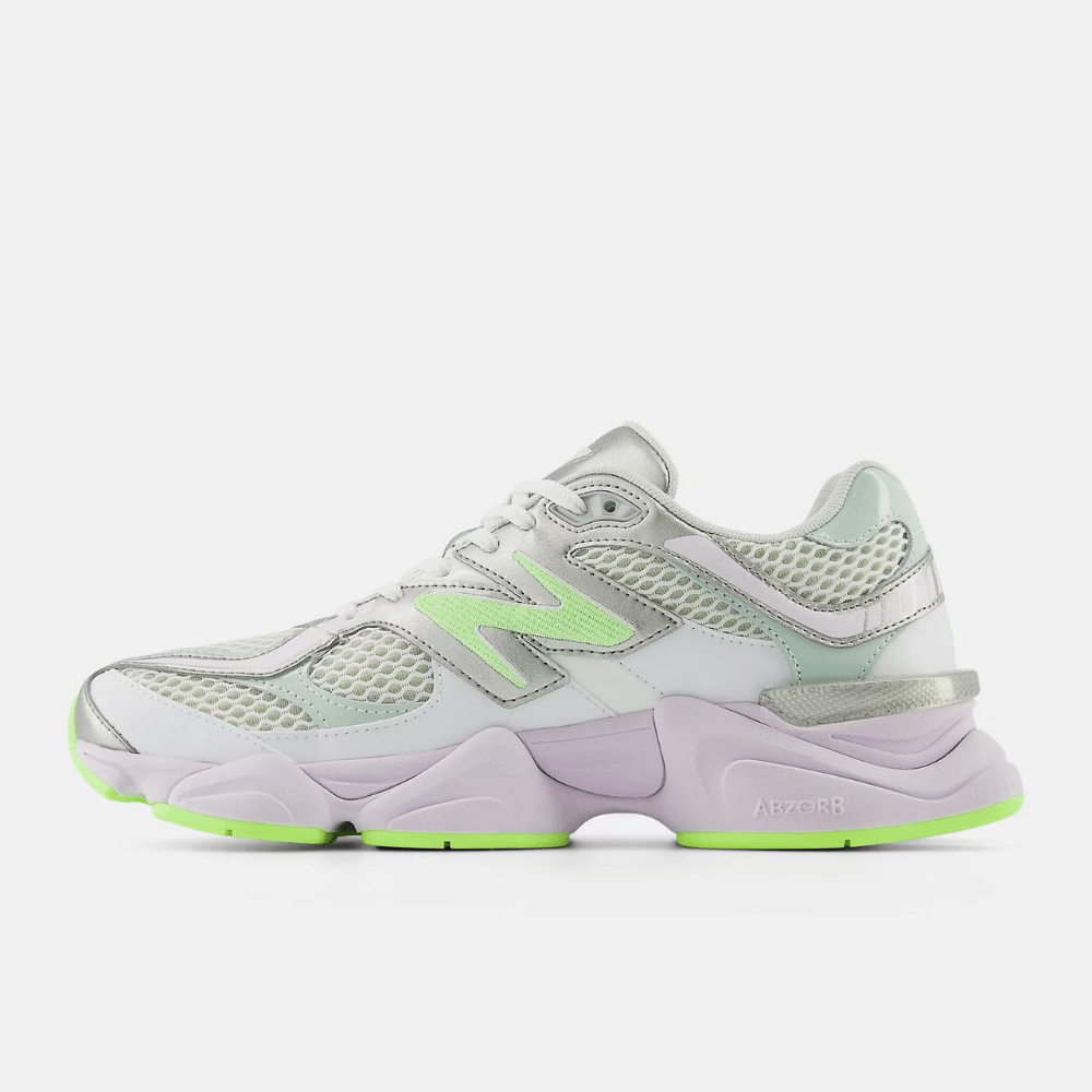 New Balance 9060 White 'Silver Metalic Taro'